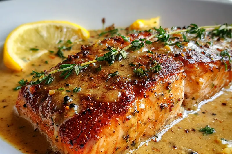 Fresh ingredients for Creamy Herb Salmon Delight