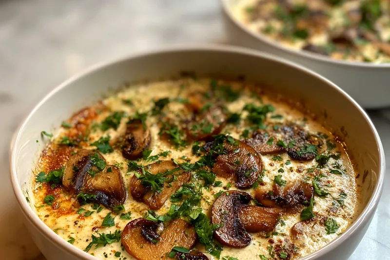 Cooking process for Creamy Mushroom Delight