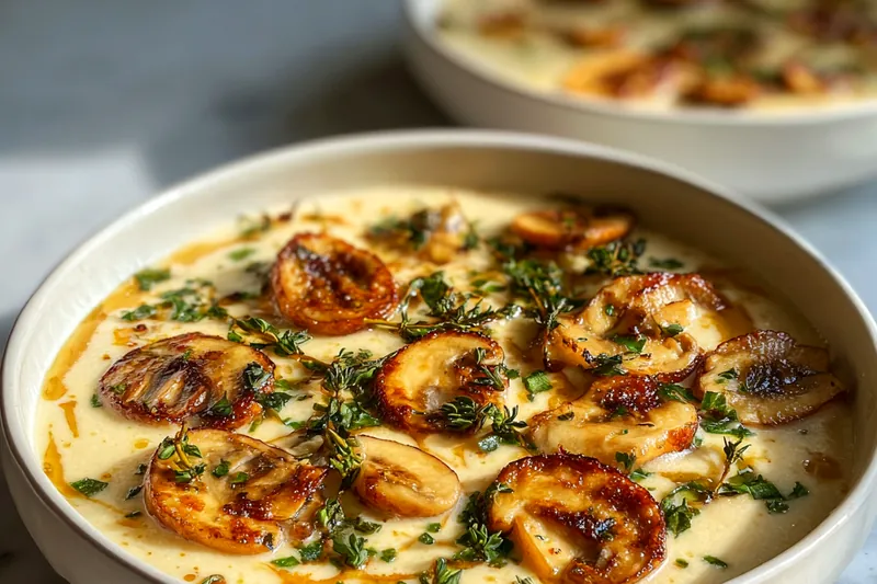 Fresh ingredients for Creamy Mushroom Delight