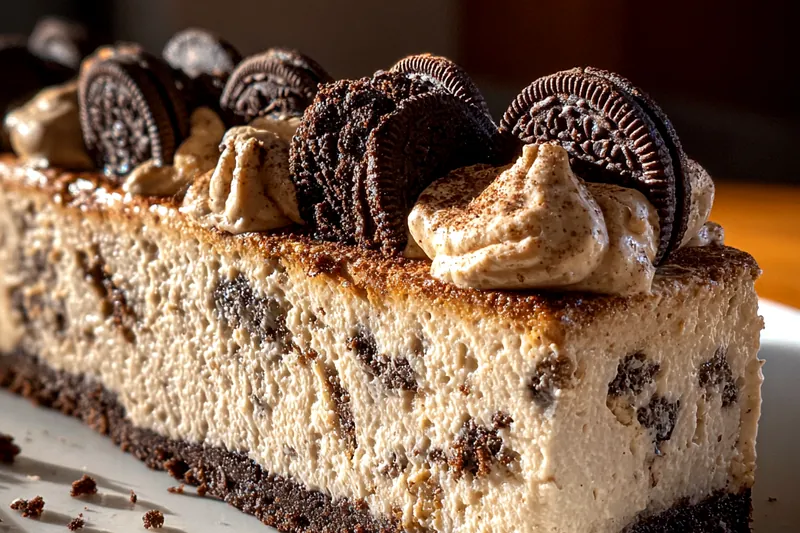 Cooking process for Creamy Oreo Peanut Butter Delight