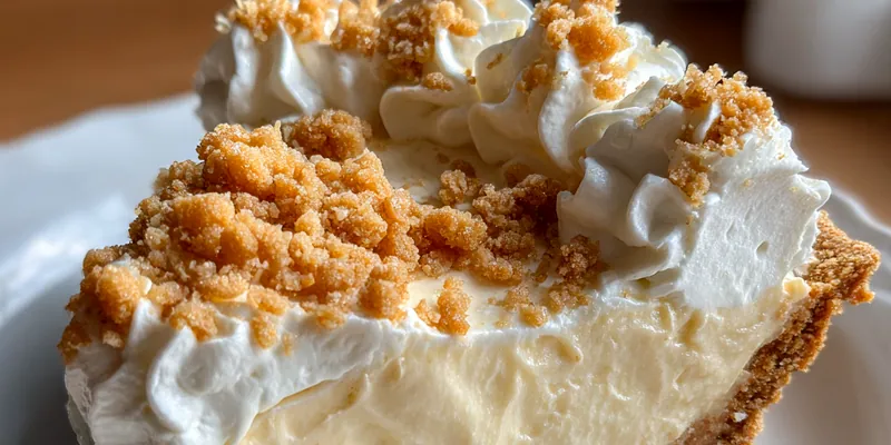 Delicious Creamy Peanut Butter Pie served on a plate