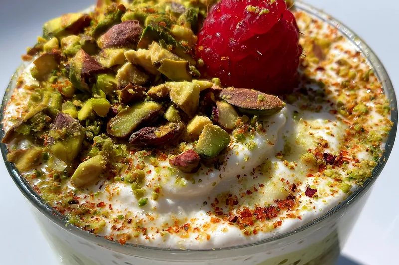 Fresh ingredients for Creamy Pistachio Oatmeal Delight