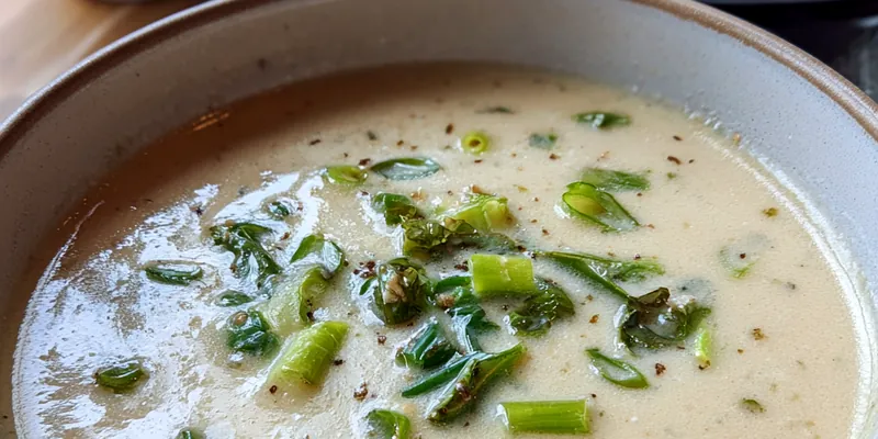 Delicious Creamy Protein Soup served on a plate