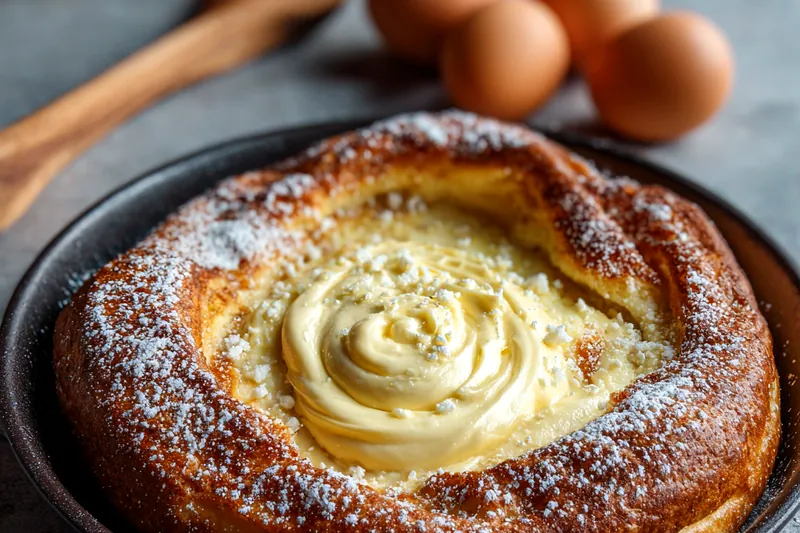 Fresh ingredients for Creamy Skillet Cake