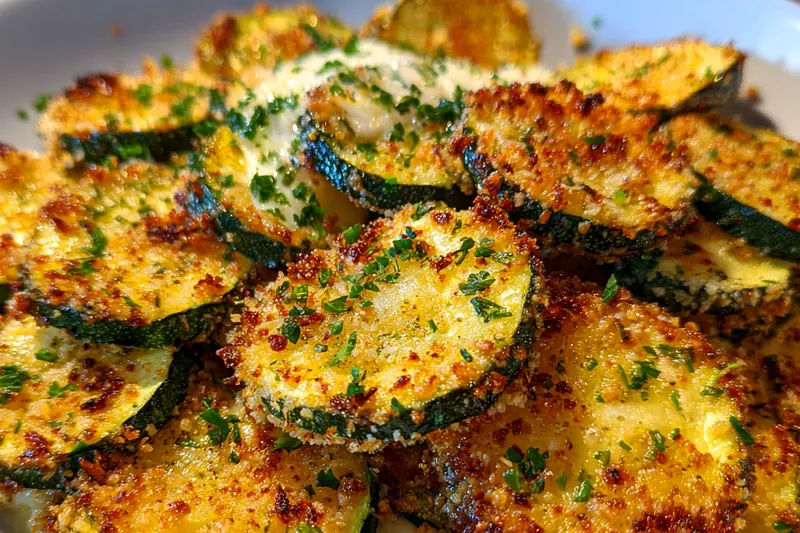 Cooking process for Crispy Baked Zucchini Chips