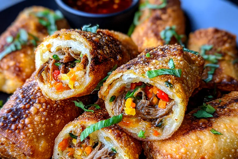 Cooking process for Crispy BBQ Rolls