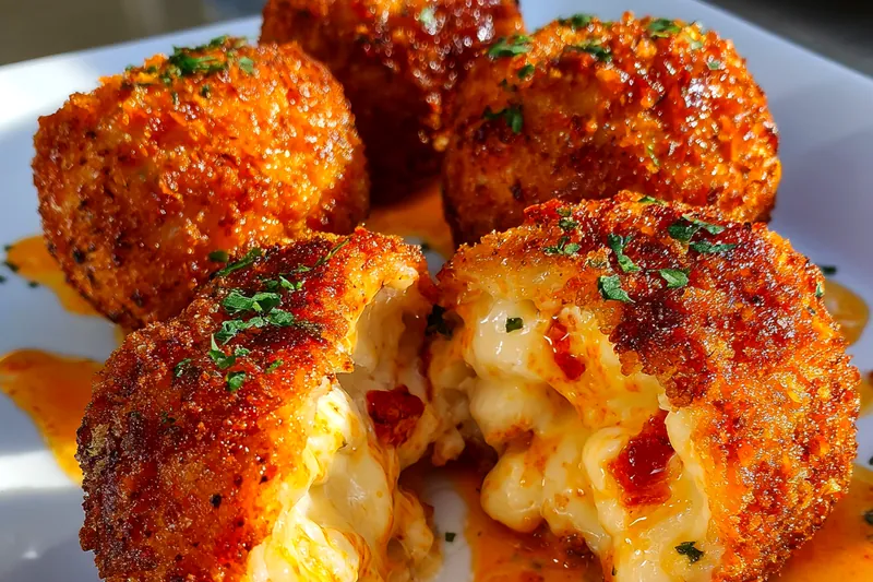 Cooking process for Crispy Buffalo Chicken Bites