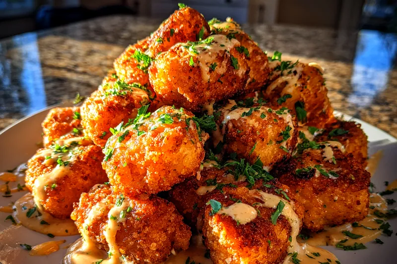 Cooking process for Crispy Cheddar Tots