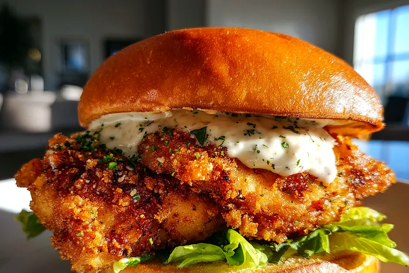 Cooking process for Crispy Chicken Sandwich