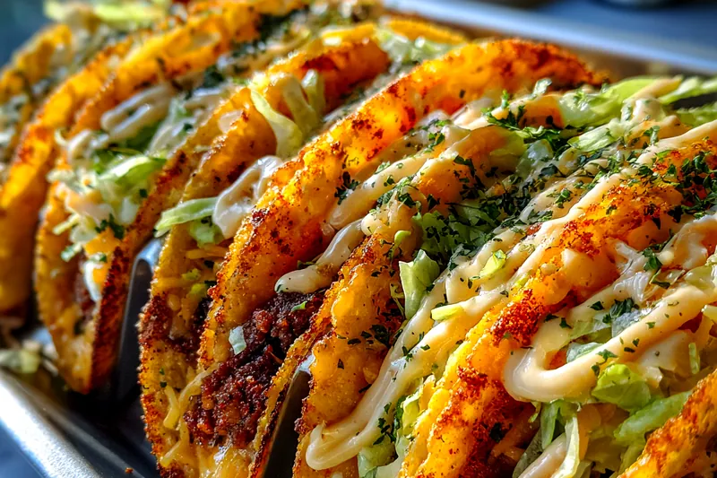 Fresh ingredients for Crispy Chicken Tacos