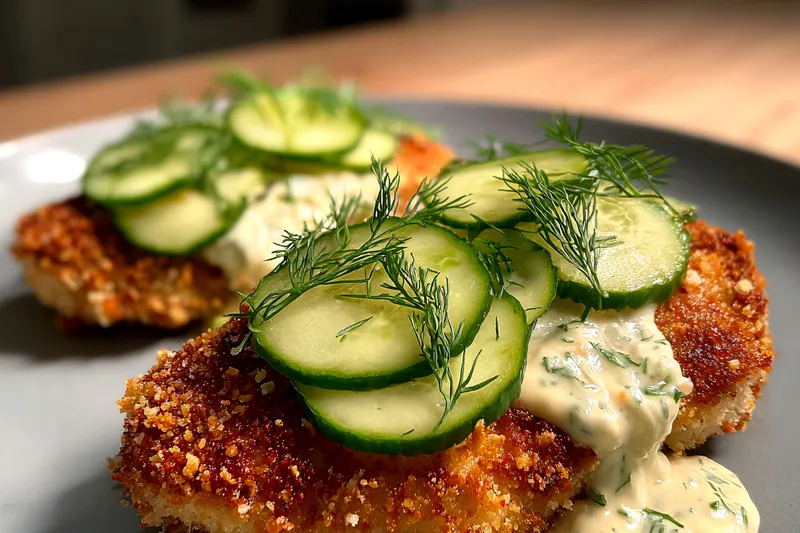 An array of fresh ingredients for Crispy Dill Pickle Chicken Delight laid out on a countertop.
