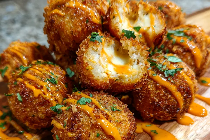 Fresh ingredients for Crispy Fried Cheese Balls