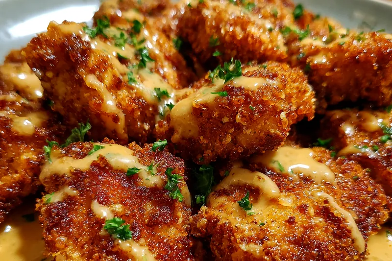 Fresh ingredients for Crispy Garlic Chicken Delight