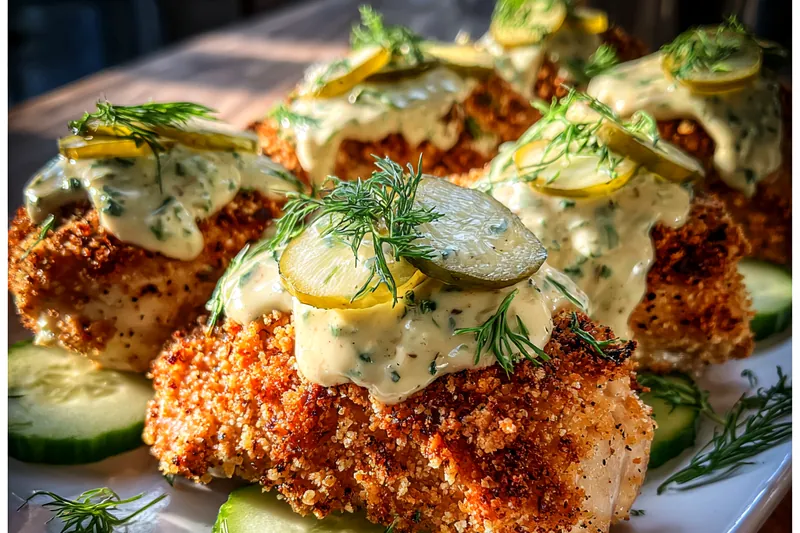 Cooking process for Crispy Herb Chicken Delight