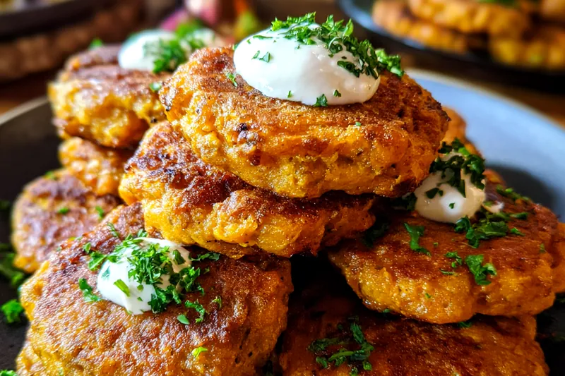 Cooking process for Crispy Onion Fritters