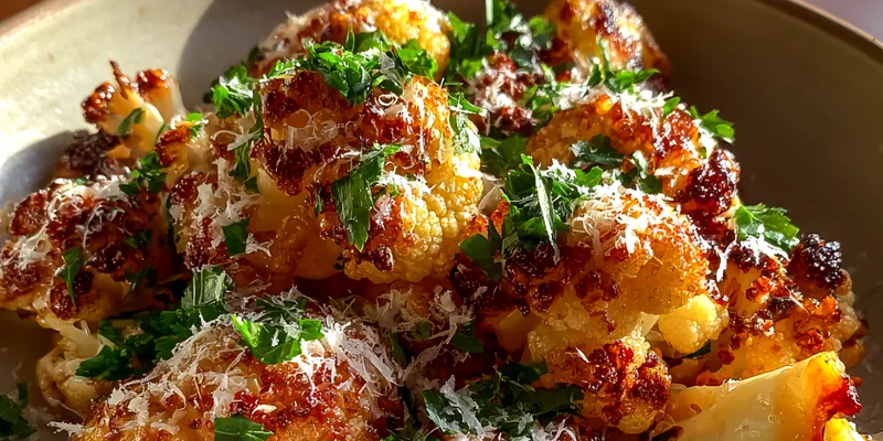Crispy Roasted Parmesan Cauliflower