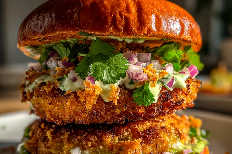 Cooking process for Crispy Sweet Potato Burgers