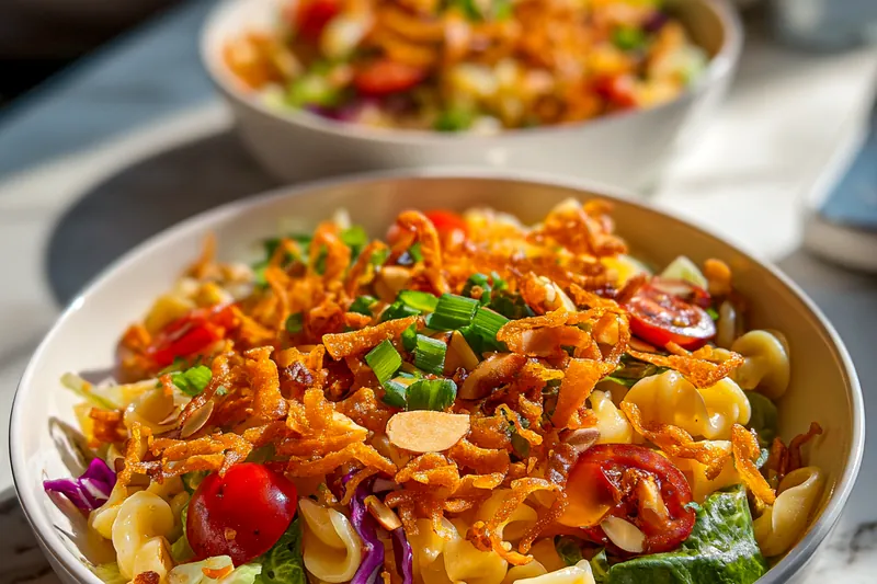 Cooking process for Crunchy Noodle Salad