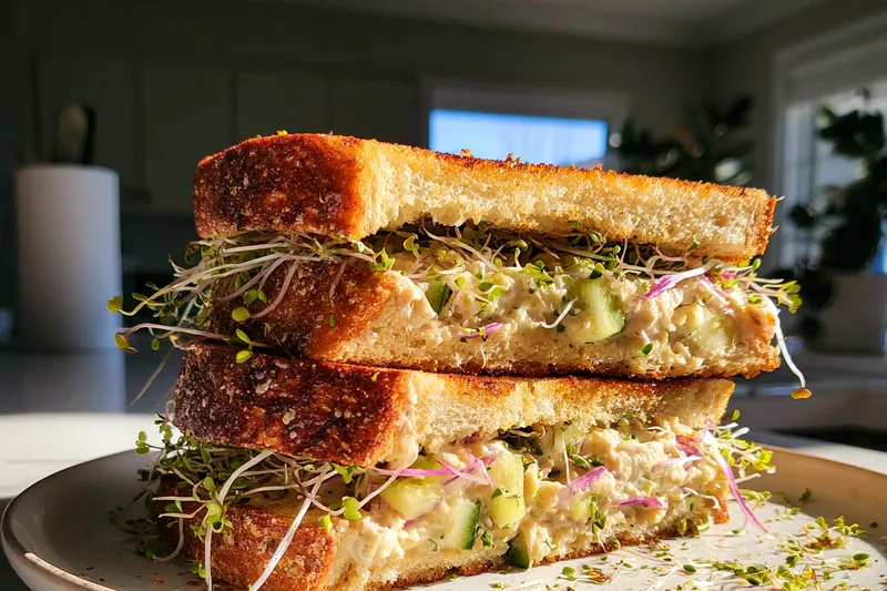 Fresh ingredients for Cucumber Herb Sandwich