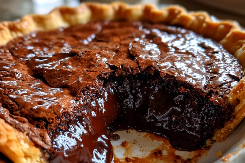 Cooking process for Decadent Chocolate Brownie Pie