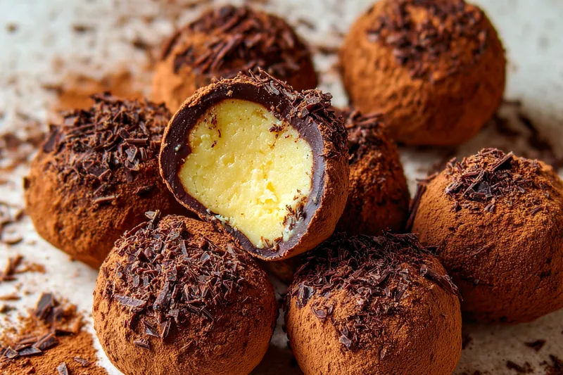 Cooking process for Decadent Chocolate Truffles