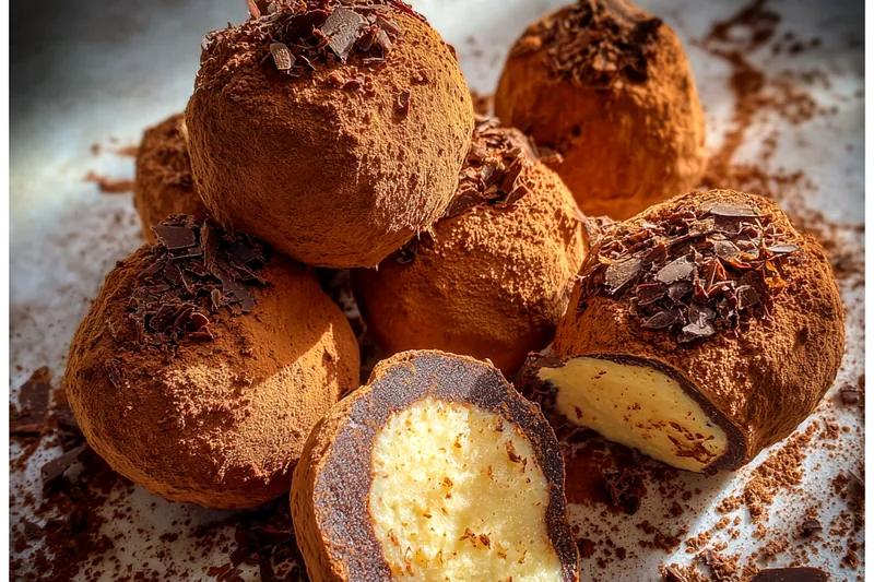 Fresh ingredients for Decadent Chocolate Truffles