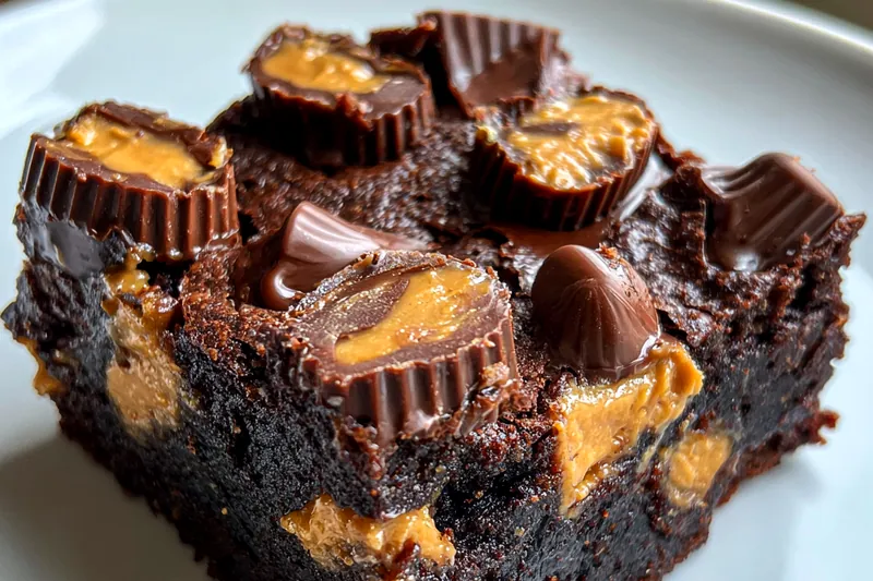 Fresh ingredients for Decadent Peanut Butter Chocolate Cake