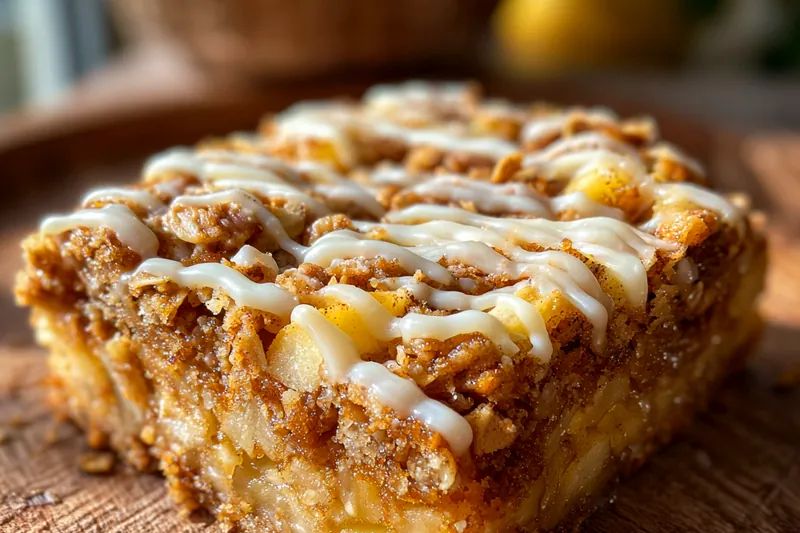 A vibrant display of the ingredients needed for Delicious Apple Oatmeal Bake, showcasing fresh apples, oats, and spices.