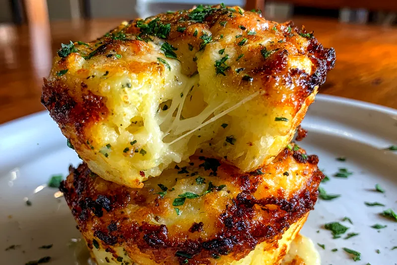 Ingredients laid out for making Delicious Cheesy Potato Puffs, including potatoes, cheese, and spices.