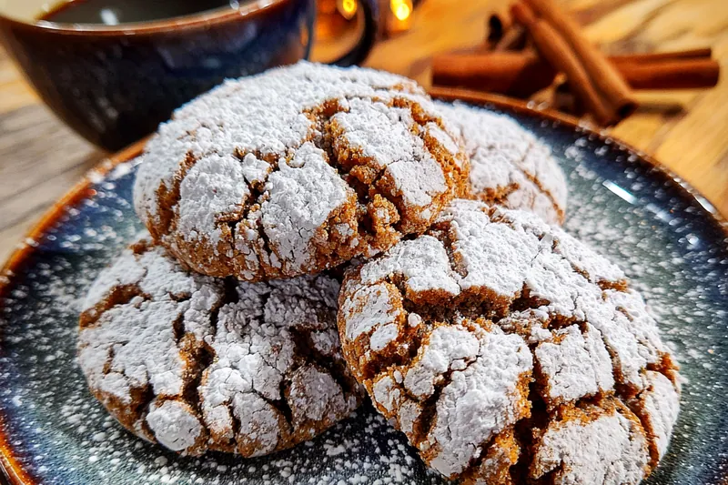 A collection of ingredients for Delicious Cinnamon Coffee Crinkles arranged neatly on a wooden surface.