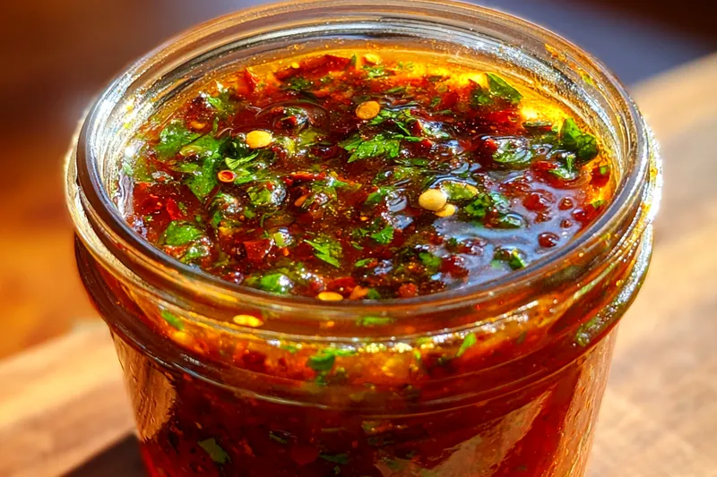 An arrangement of vibrant ingredients including tomatoes, onions, and spices for Delicious Smoky Red Sauce.