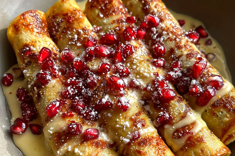 Cooking process for Festive Eggnog Crepe Delight