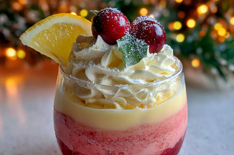 A step-by-step visual guide to preparing the Festive Holiday Mocktail Delight with fresh ingredients and garnishing options.