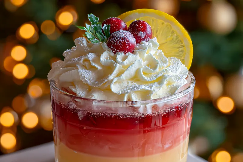 A vibrant display of ingredients for Festive Holiday Mocktail Delight including juices, sparkling water, and garnishes.