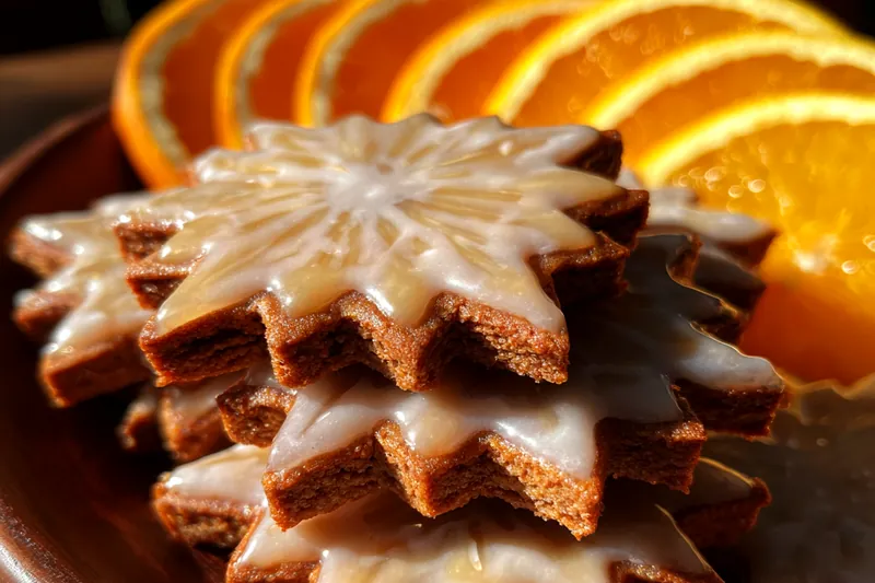 Baking process of Festive Orange Clove Cookies in the oven.