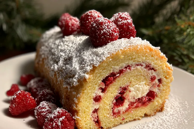 Cooking process for Festive Raspberry Roll