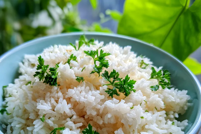 Cooking process for Fluffy Garlic Butter Rice