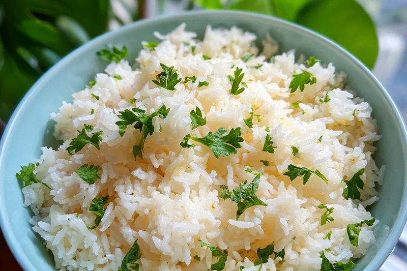 Fresh ingredients for Fluffy Garlic Butter Rice