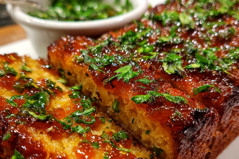 Cooking process for Garlic Parmesan Chicken Loaf