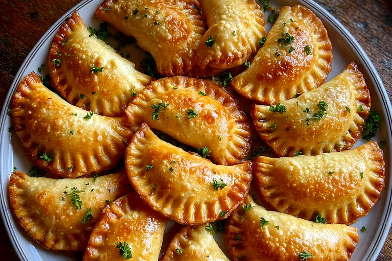 Cooking process for Golden Shrimp Empanadas