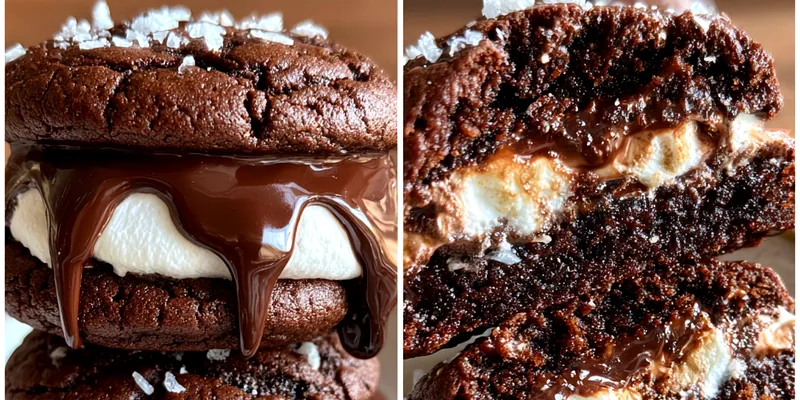Gooey Chocolate Marshmallow Cookies