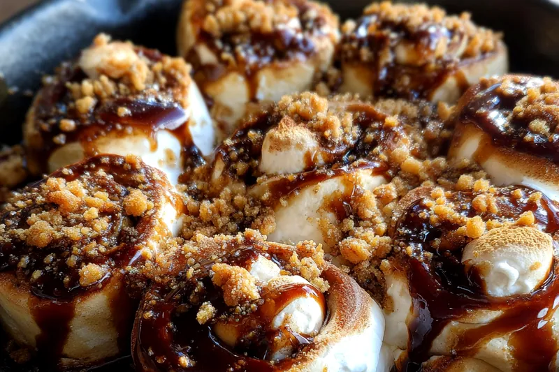 Cooking process for Gooey Chocolate Marshmallow Swirls