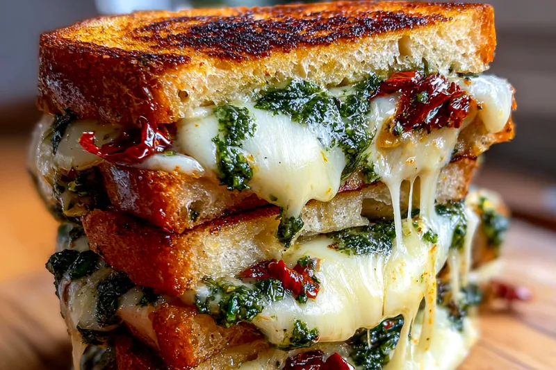 Fresh ingredients for Gourmet Grilled Cheese Delight