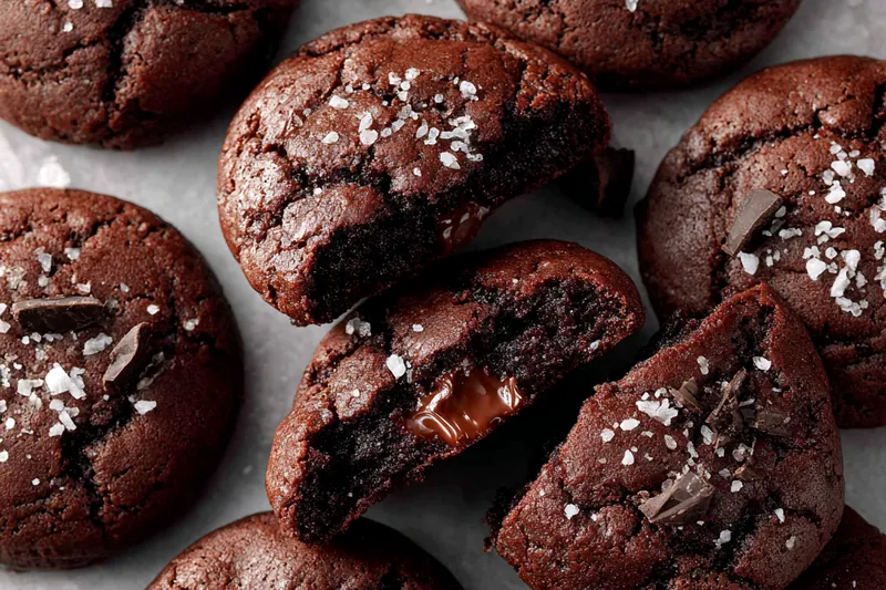 Cooking process for Gourmet Salted Chocolate Cookies