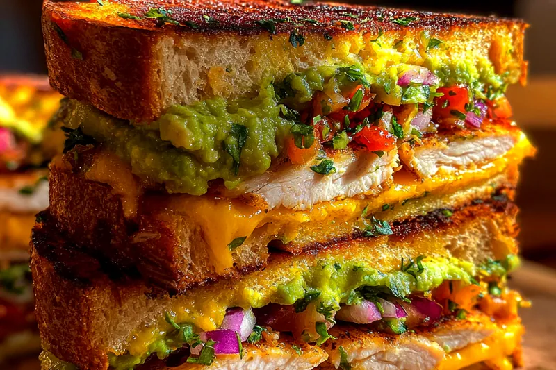 Fresh ingredients for Grilled Chicken Avocado Melt
