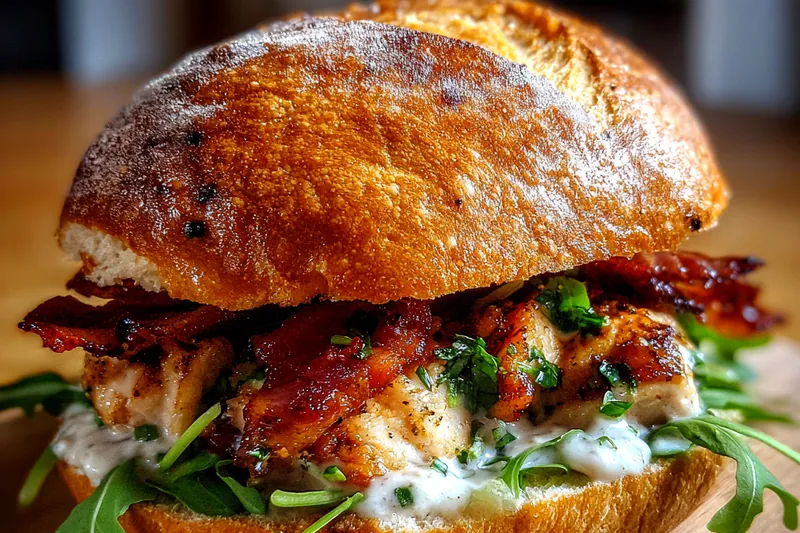 Fresh ingredients for Grilled Chicken Bacon Sandwich