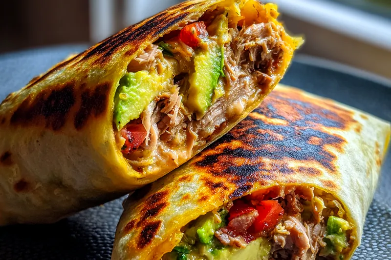 Fresh ingredients for Grilled Chicken Burrito