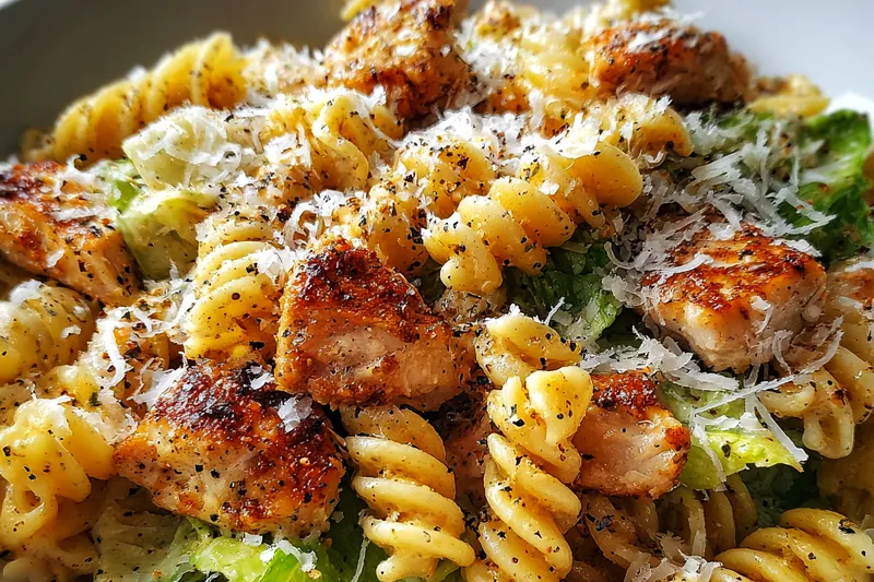 Fresh ingredients for Grilled Chicken Pasta Salad