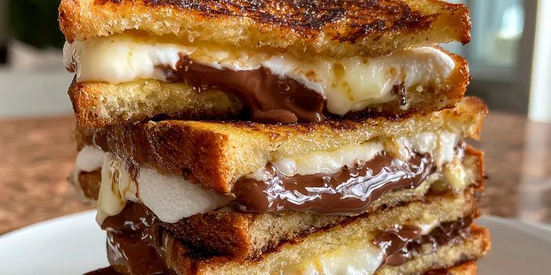 Grilled Chocolate Marshmallow Sandwich