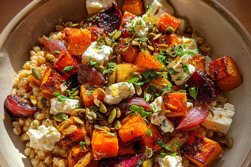 Cooking process for Harvest Grain Vegetable Bowl